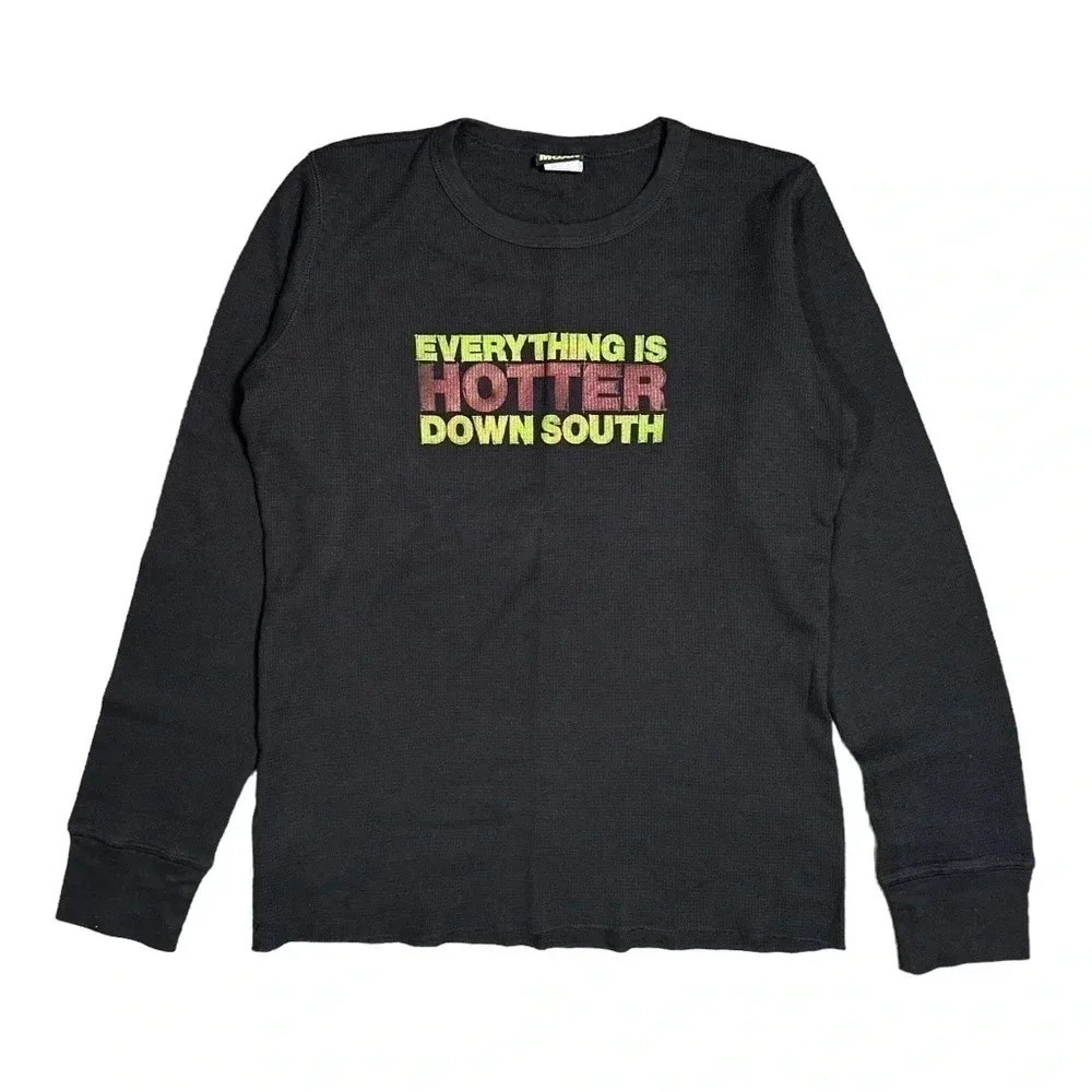 VTG Black Snake Moan  Everything Is Hotter Down South Waffle T Shirt Womens XL